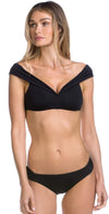 Becca Color Play American Fit Shirred Bottom 854397-BLK: