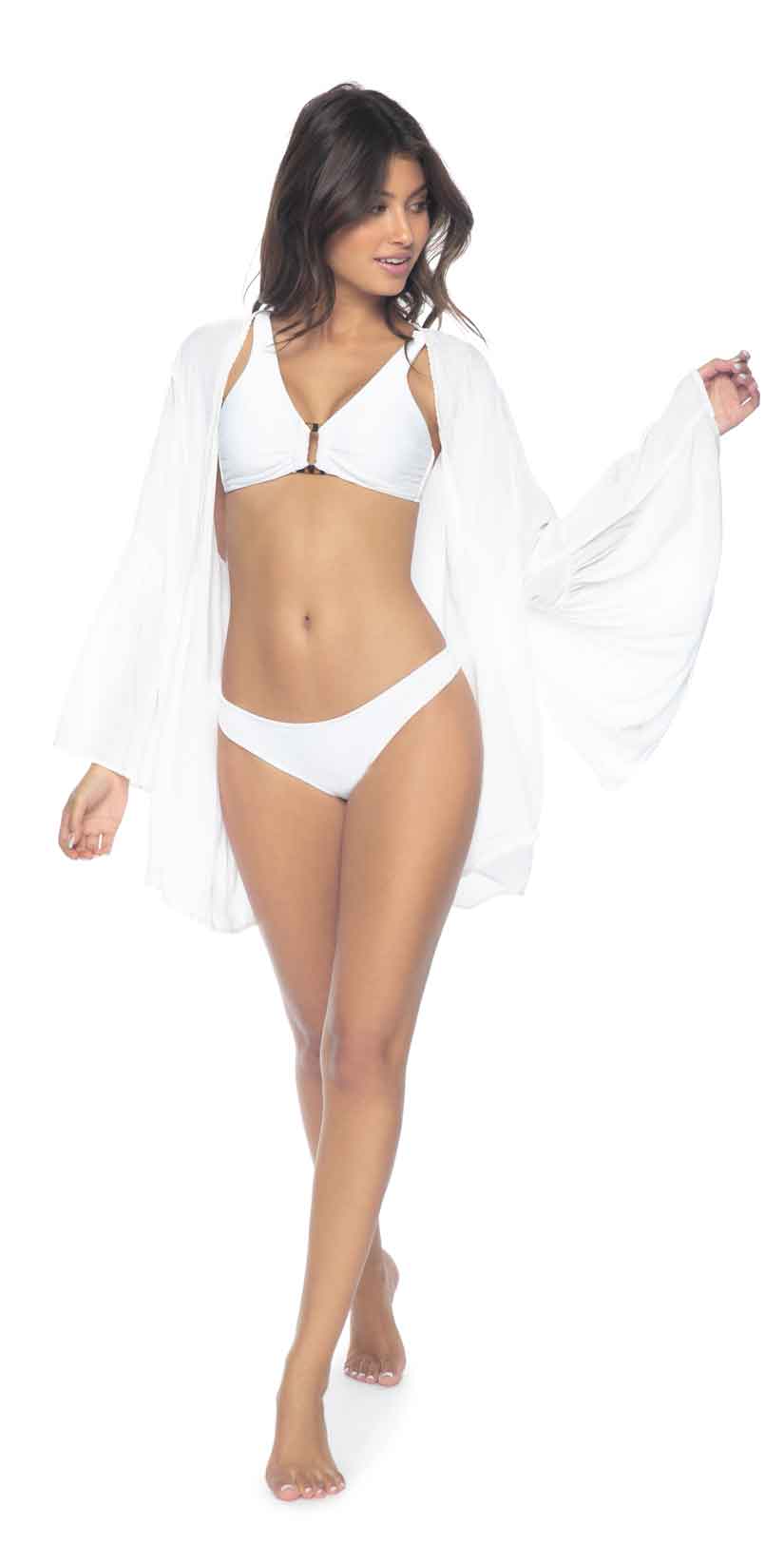 lily white kimono Pilyq Stella Kimono Cover-Up Top