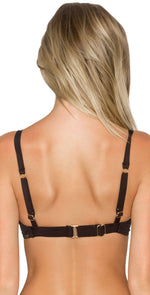 Sunsets Bardot Underwire Top in Black 57-Black: