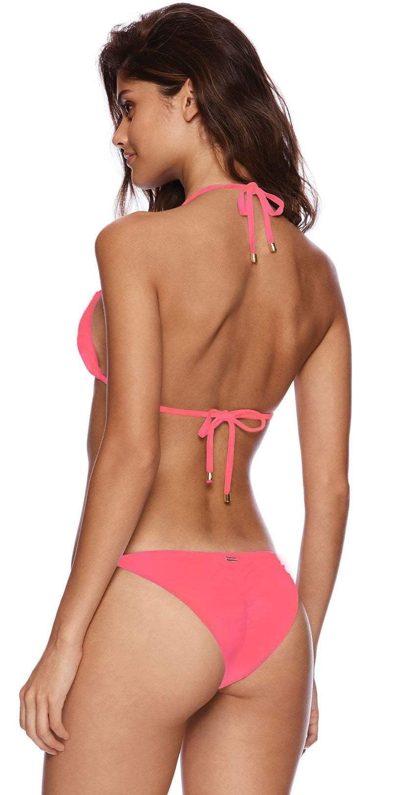 Beach Bunny Ireland Ring Tri Top In Pink B18127T2 BARB: