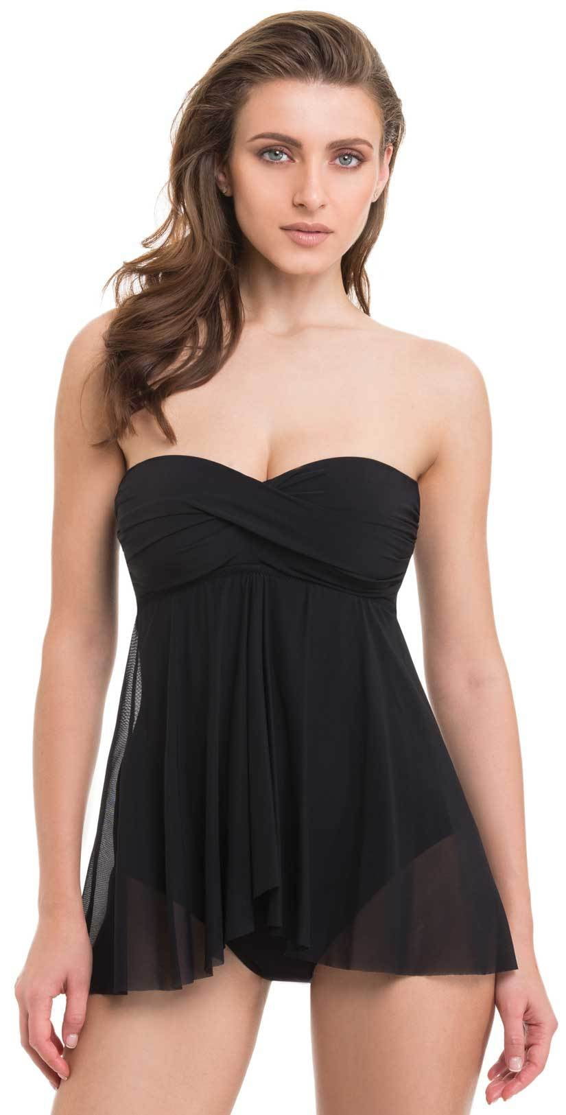 Profile By Gottex Women's Tutti Frutti One Piece Bandeau Swimdress - Soft Cups, Tummy Control, Adjustable Straps - View #6