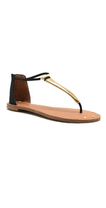 Qupid Shoes Athena Thong Sandal ATHENA-1044AXX BLACK: