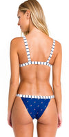 Wildfox Jessie Triangle Bikini Top In Navy: