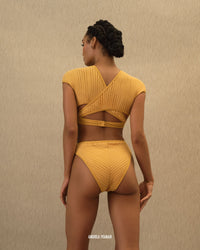 PURA HIGH RISE BIKINI - MUSTARD