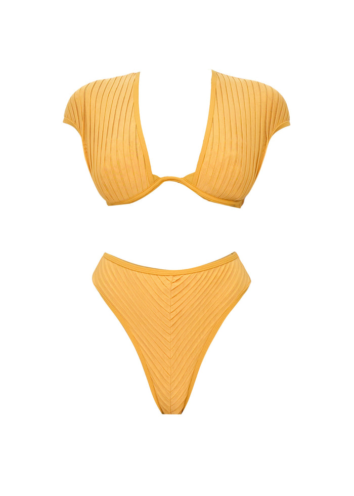 PURA HIGH RISE BIKINI - MUSTARD