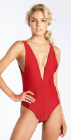 Westerly Plunge Full One Piece in Amore front