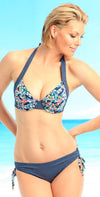 Anne Cole Ditsy Floral Tie Side Bottom in Navy 14MB343-NVY: