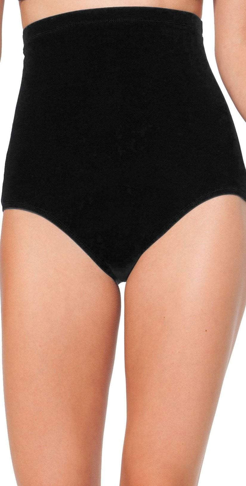 Anne Cole Live in Color Control Super High Waist Bikini Bottom 19MB36401 Black: