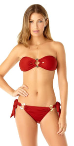 Anne Cole Studio Tie Side Bikini Bottom 19SB35402 RED: