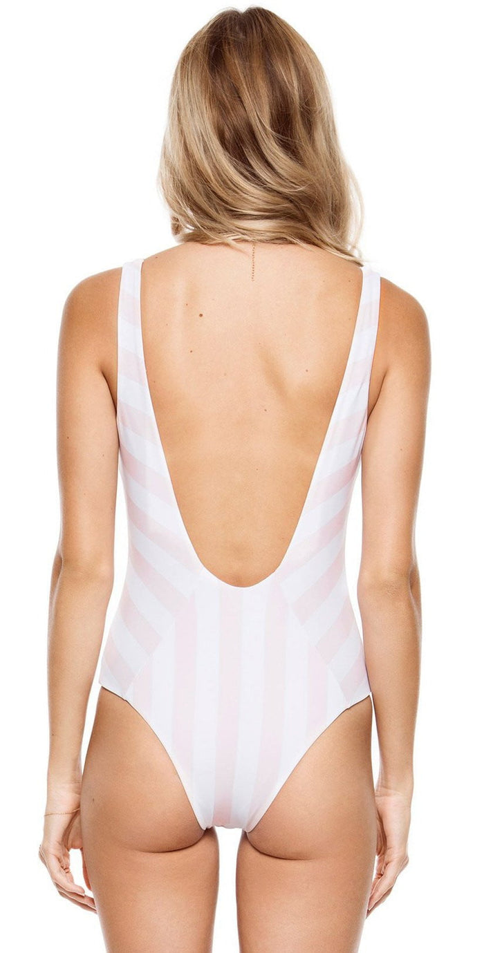 Tori Praver Genevie One Piece Swimsuit 1S18SOGESS-WHT: