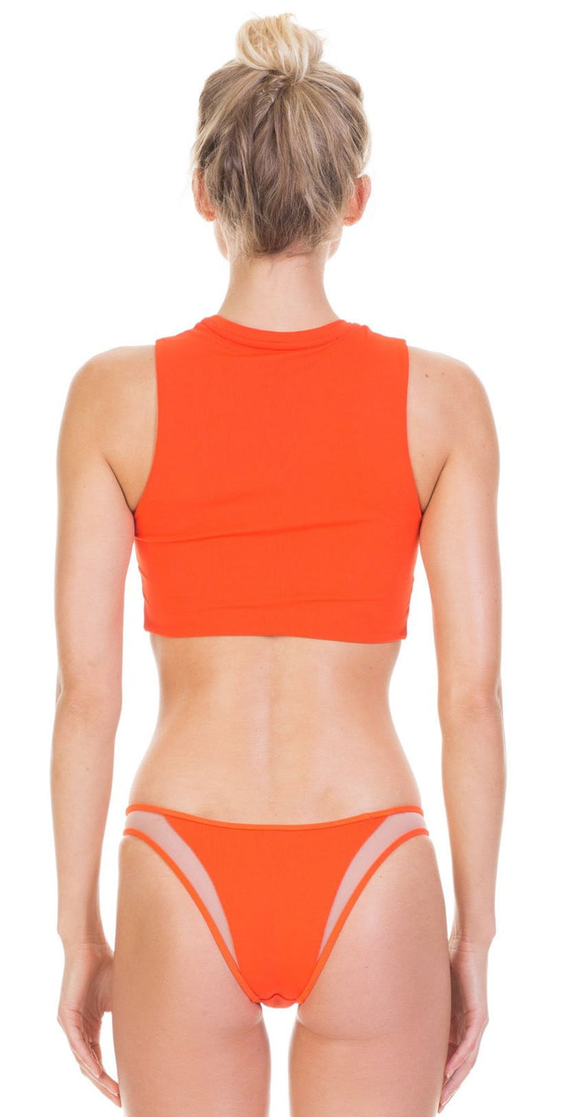 Tori Praver Fine Rib Manon Bottom In Hot Orange 1S19SBMNNR- HTO: