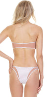 Tori Praver Rose Gold Fine Rib Manon Bikini Bottom 1S19SBMNNR-WHT: