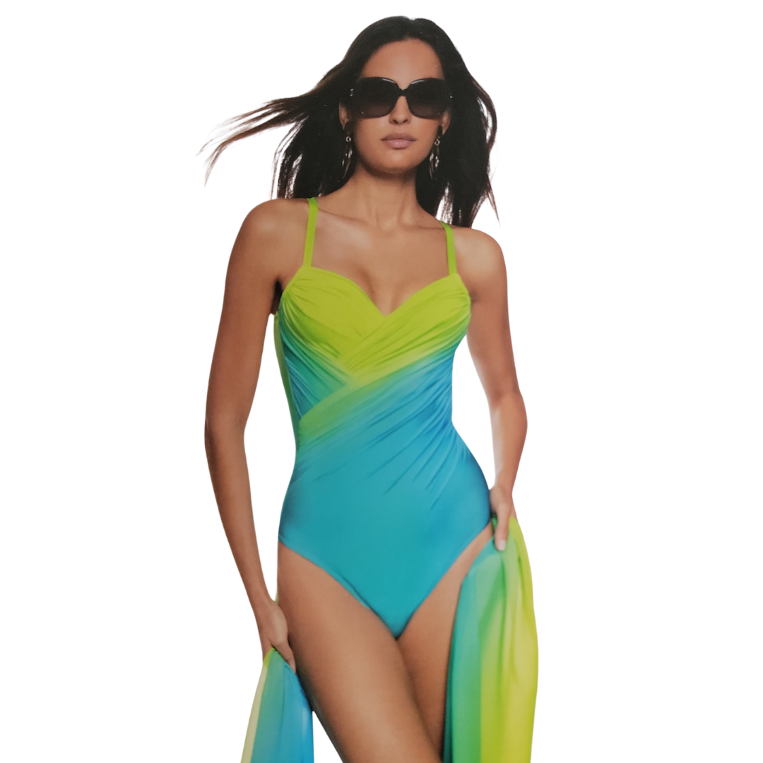 Roidal Brasil Arian swimsuit in Blue/Green Ombre