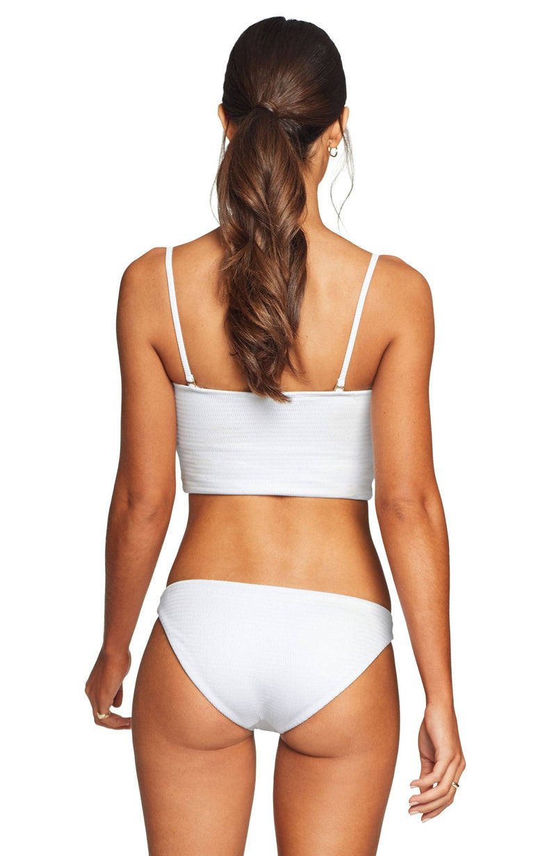 Vitamin A Ava Bandeau Bikini Top in White EcoTex