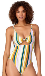 Anne Cole Studio Knotted Front One Piece Swimsuit