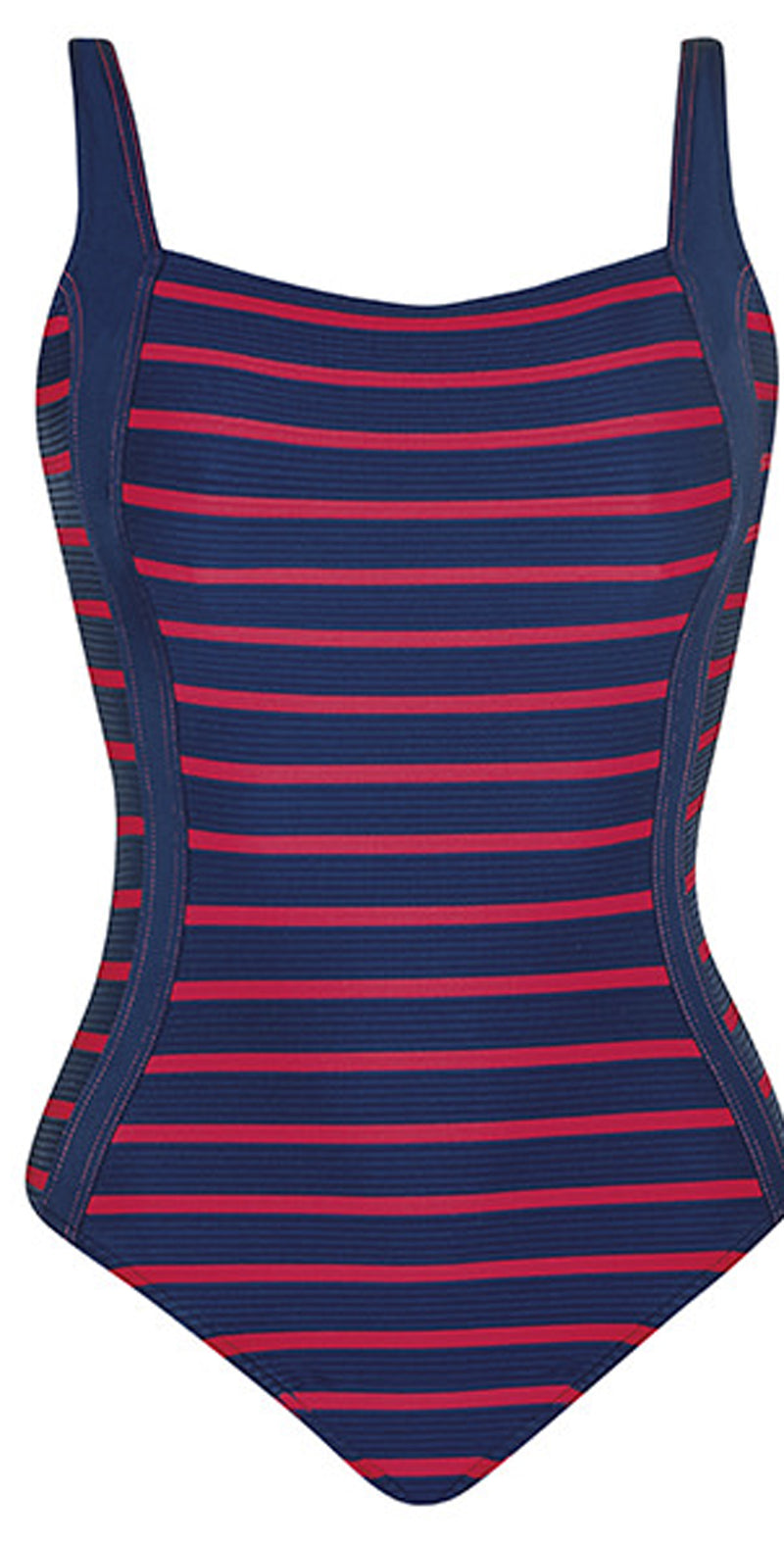 Sunflair New Nautic Square Neck One Piece Swimsuit in Navy Flat image