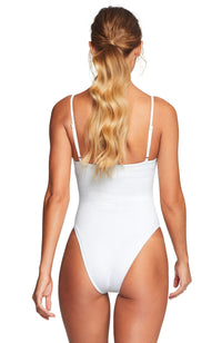 Vitamin A Jenna One Piece Swimsuit in White EcoTex