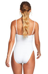 Vitamin A Jenna Full Cut One Piece Swimsuit in White EcoTex