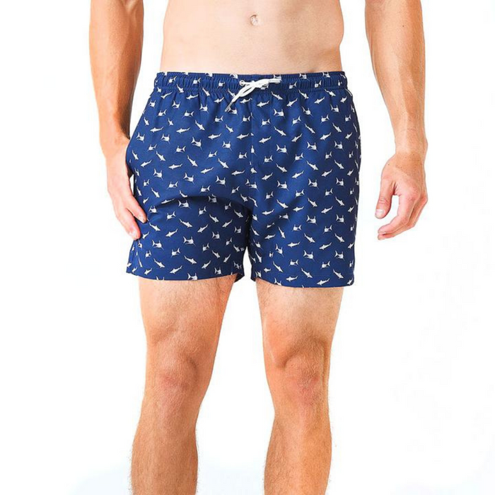 Bermies Mens Swim Trunk in Sharks