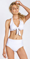 Westerly Starboard Top in White Gingham  front