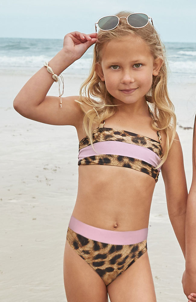 Kabelbaan Aankoop eindeloos South Beach Swimsuits PQ Swim Colorblock High Waist Girls Bikini Set –  South Beach Swimsuits