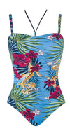 Sunflair Blue Henry Bandeau One Piece Swimsuit: