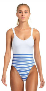 Vitamin A Leah One Piece Bodysuit in Regatta Stripe 76M REG: