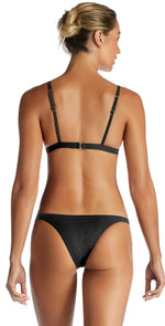 Vitamin A Carmen EcoRib Bikini Bottom in Black 84B ERB: