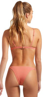 Vitamin A Carmen EcoRib Bikini Bottom in Soft Coral 84B ERSC: