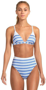 Vitamin A Moss Bralette Bikini Top in Regatta Stripe 77NT REG: