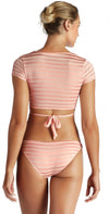 Vitamin A Ballerina Wrap Top in Pink Ballet Stripe 7RG BBS: