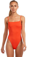 Vitamin A EcoLux Edie One Piece Bodysuit in Papavero in Full Coverage 802MF PAP: