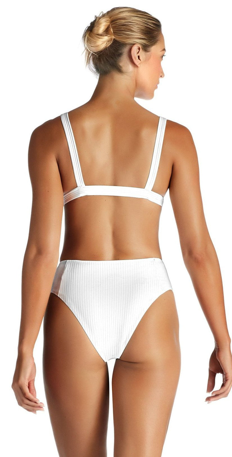 Vitamin A Neutra EcoRib Triangle Bikini Top in White 805T ERW: