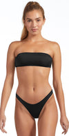 Vitamin A Eco Rib Mila Bikini Top in Black 902T ERB: