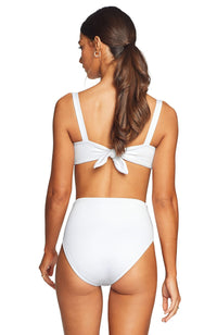 Vitamin A Barcelona Full Cut Bikini Bottom in White EcoTex