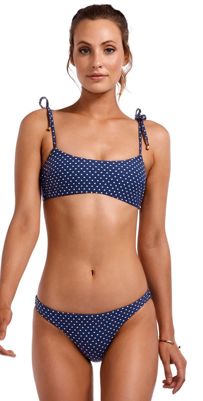 Vitamin A Rumba Dots Bella Bikini Top in Deep Blue 908T RDB: