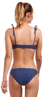 Vitamin A Rumba Dots Bella Bikini Top in Deep Blue 908T RDB: