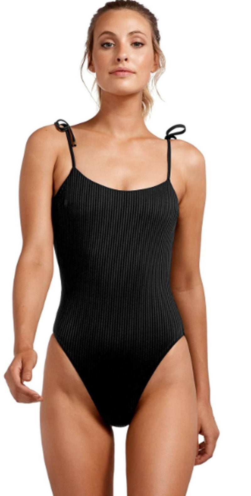 Vitamin A EcoRib Valentina Bodysuit in Black 923M-ERB: