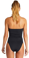 Vitamin A Marylyn One Piece Full Bottom Coverage in Black no straps back
