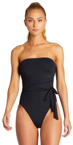Vitamin A EcoLux Marylyn One Piece Swimsuit in Black 930M ECB front no straps