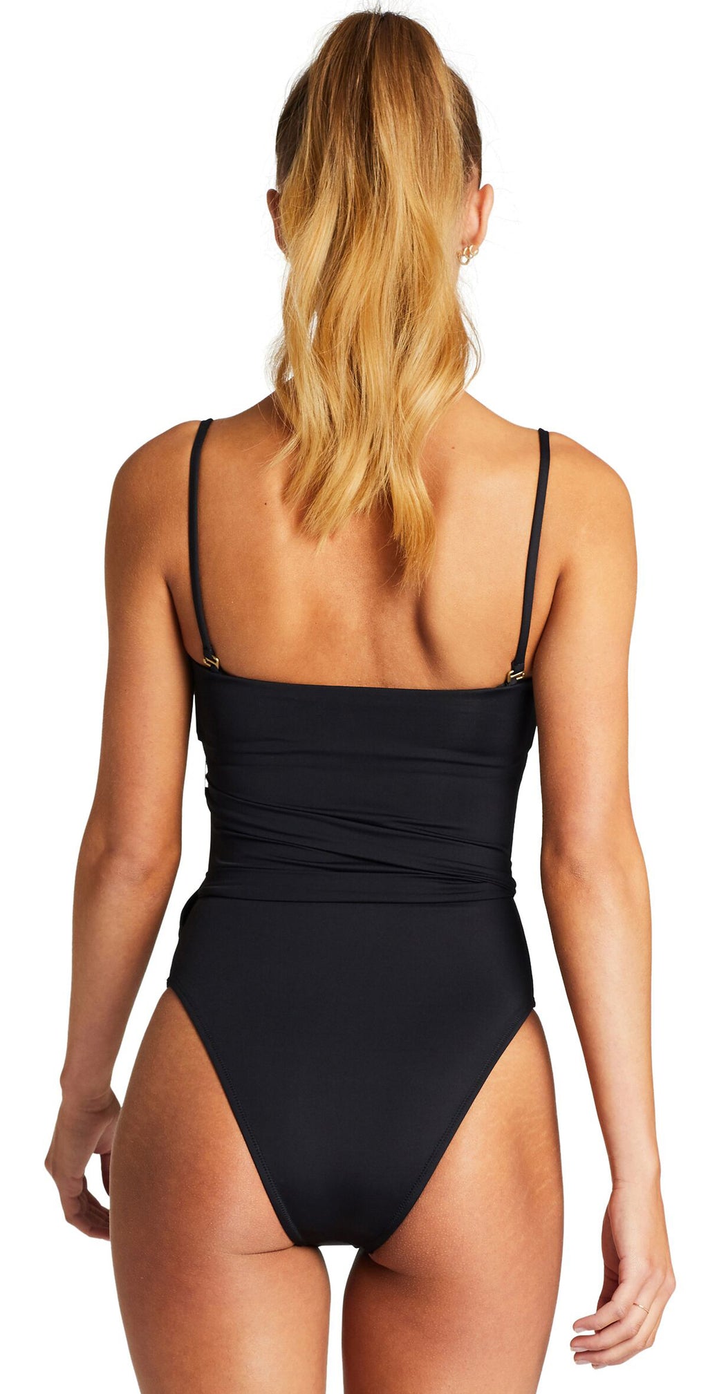 Vitamin A EcoLux Marylyn One Piece Swimsuit in Black 930M ECB back with straps