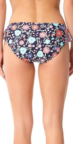 Anne Cole Lazy Daisy Side Flounce Bikini Bottom 18MB31160-NAVY: