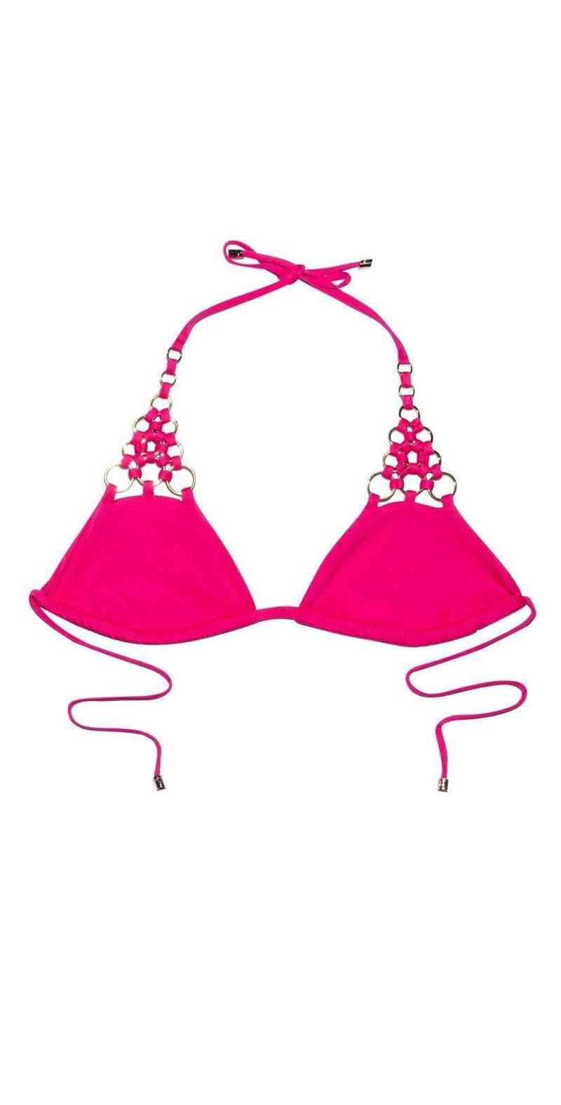Beach Bunny Ireland Ring Tri Top In Pink B18127T2 BARB: