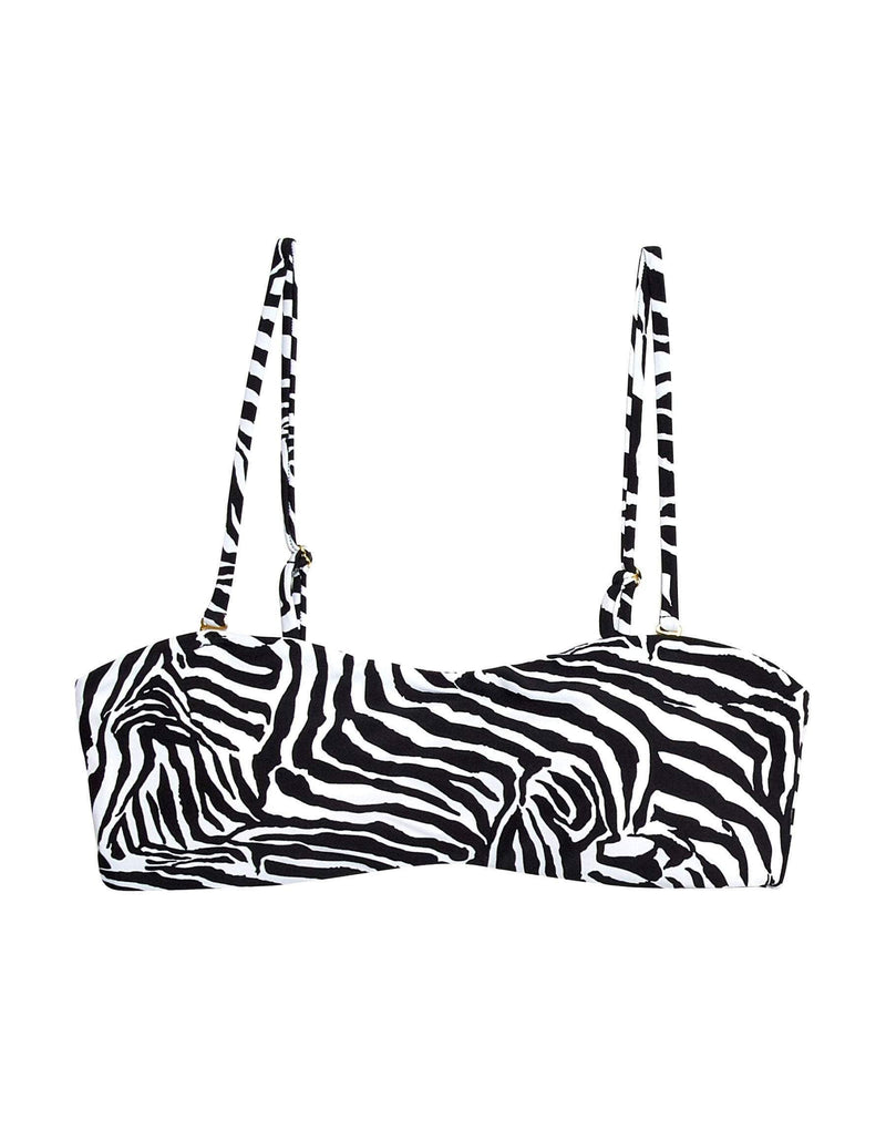 Beach Bunny London Bralette Bikini Top in Zebra B19105T2-ZEB: