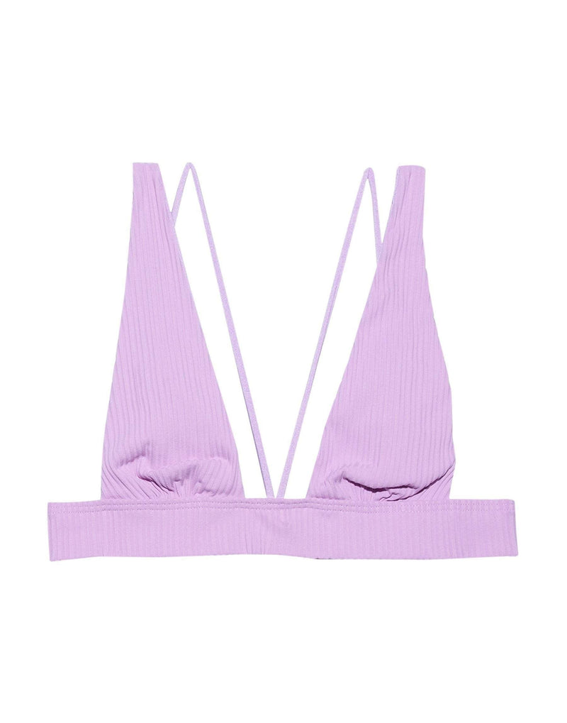 Beach Bunny Larson High Apex Bikini Top in Lavender B19112T4-LAV: