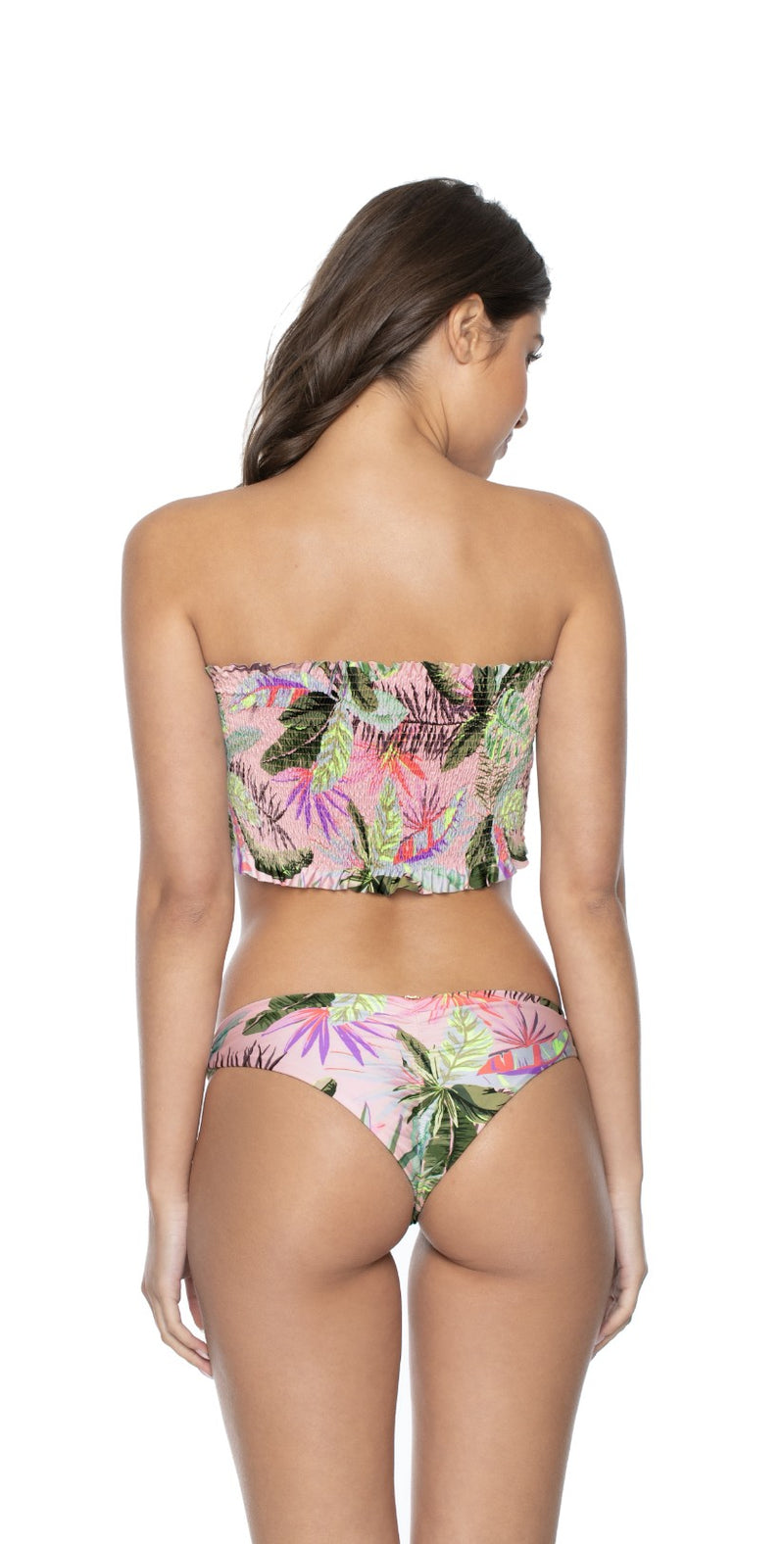 PilyQ Bahamas Basic Ruched Bikini Bottom Back