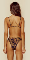 Blue Life Aria Bikini Top in Spotted Cheetah back