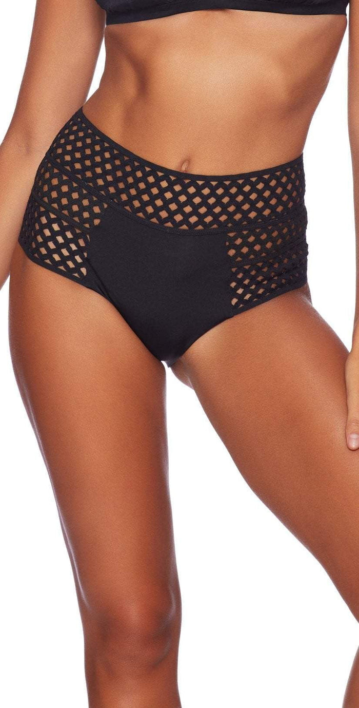 Beach Bunny Hayden High Waist Bottom In Black B18110B9-BLK: