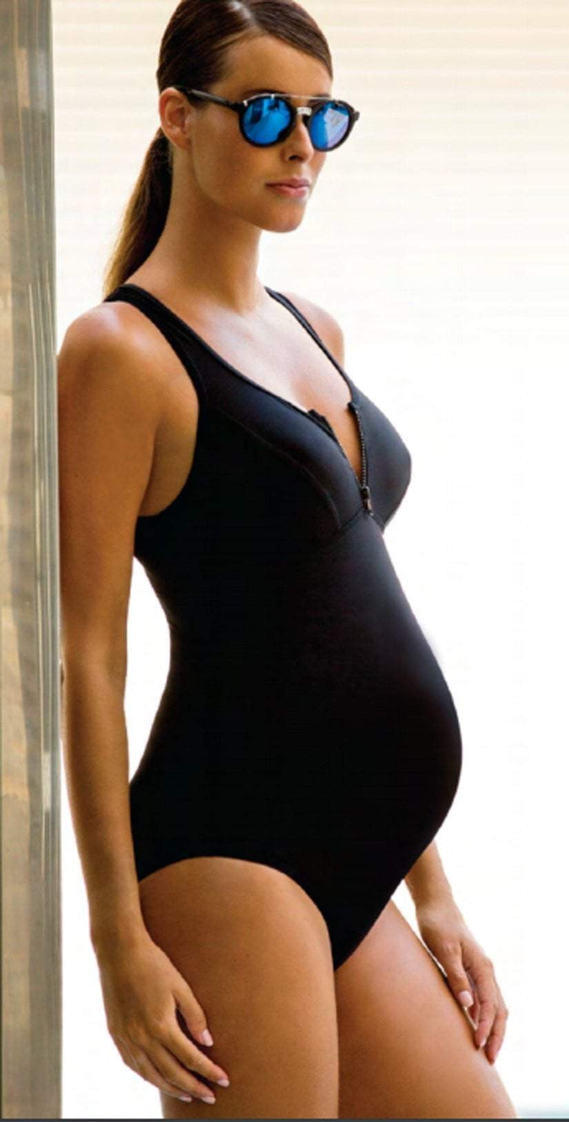 Cache Coeur Maternity Sydney One Piece In Black BM179-BLK: