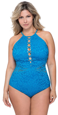 Profile by Gottex Shalimar One-Piece Swimsuit in Peacock E938 2W69 309: